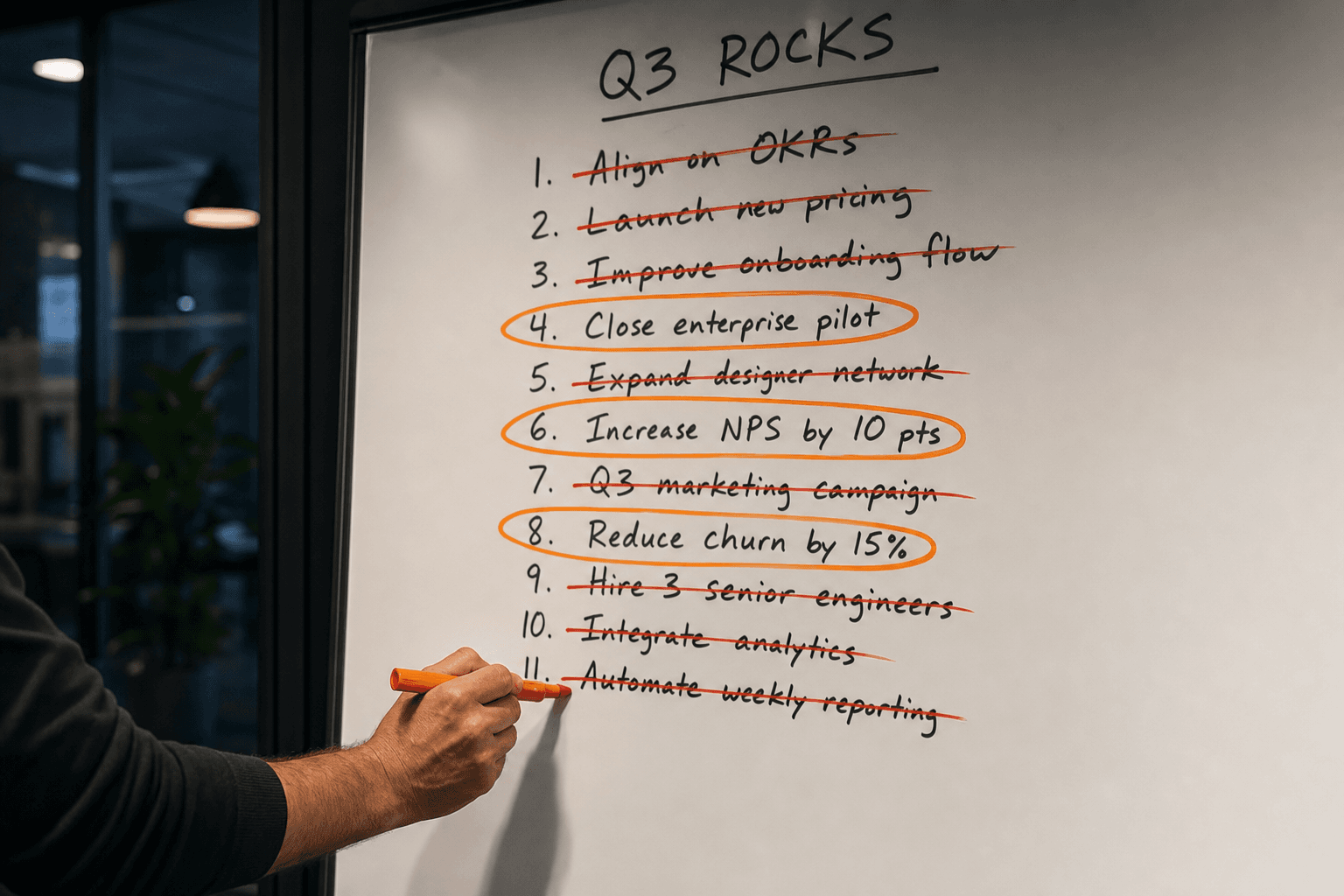 Set Fewer Rocks. Finish More.